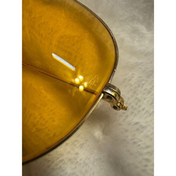 Vintage B&L Ray-Ban Outdoorsman Aviator Gold Yellow Lens USA w/ Case - Picture 2 of 4